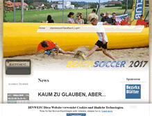 Tablet Screenshot of beachsoccer.jts-events.com
